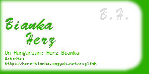 bianka herz business card